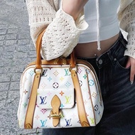 Louis Vuitton LV村上隆 絕版 白三彩 保齡球包