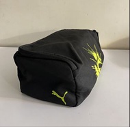 Puma Powercat 1.10系列運動鞋袋隱藏式拉鍊螢光黃濺墨風格Logo