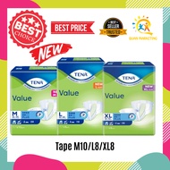 TENA Tape Value Adult Diaper M10/L8/XL8 (1 pack) / Adults Diapers / Fast Delivery