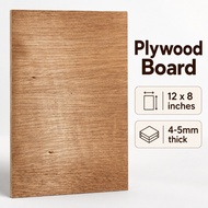 Plywood Board 12 x 8 Inches 4-5mm Thick | Wooden Sheet for DIY Crafts, School Projects & General Use