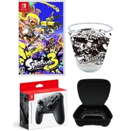 [Delivered in original shipping box] Splatoon 3 -Switch + [Genuine Nintendo product] Nintendo Switch Pro Controller + [Nintendo licensed product] Pouch for Nintendo Switch Pro controller ([Amazon.co.jp exclusive] Acrylic tumbler included) [Direct from ja