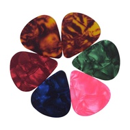 6pcs/pack Colorful Celluloid Guitar Picks for Bass Electric Acoustic Guitars (Colors &amp; Thickness 0.46mm/0.71mm/0.96mm Random Delivery)