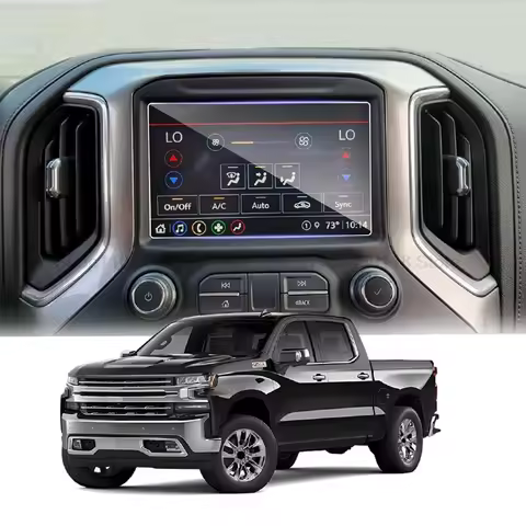 Tempered glass screen film for Chevrolet Silverado 1500 2500HD 3500HD Colorado LT Z71 ZR2 WT 2015-20