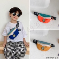 Kids Messenger Bag Boys Handsome Bag Pack Contrast Color Chest Bag