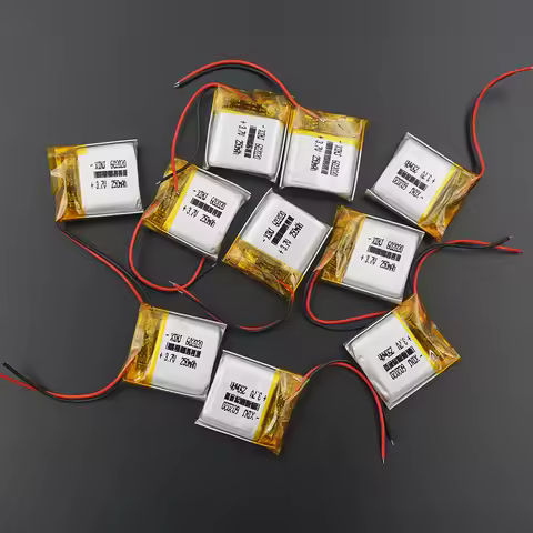 10pcs 3.7V 250 mAh 602020 Polymer Li Lithium Lipo Battery Cell For Mp3 3D Glasses Headphones Bluetoo