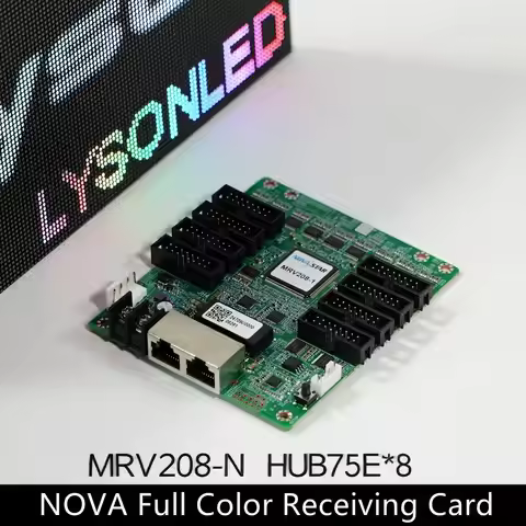 Novastar MRV208-N HUB75 Full Color Receiver Card P4 P5 P6 P8 RGB LED Panel Pixel Display Control Con