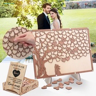 poyingtis Love Tree Guest Book Wedding Guest Book Wooden Heart Guest Book Alternative – Love Tree Fr
