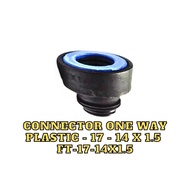 CONNECTOR ONE WAY PLASTIC - 17 - 14 X 1.5 - FT-17-14X1.5
