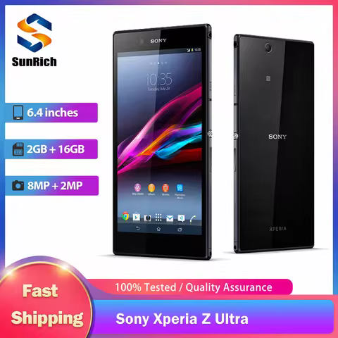 Sony Xperia Z Ultra LTE C6833 C6802 Original Unlocked 16GB 2GB Mobile Phone Quad-core 8MP 6.4" WIFI 