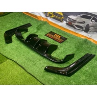 1 bmw f30 AN m3 rear bumper diffuser quad gloss black pp Abs material fit for add on upgrade perform