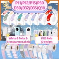 Marklife P15/P12/P50  Phomemo D30 White and color Gap Label for12mm to 15mm width  Label Printer  Th