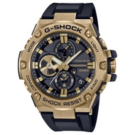 Casio Stay Gold Series G-Steel Connected Solar Metallic Gold and Black Resin Strap Watch | GSTB100GB