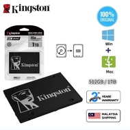 【Ready Stock】Kingston KC600 2.5'' SSD 512GB/1TB SATA3 Solid state drives 6.0Gb/s Internal hard drive