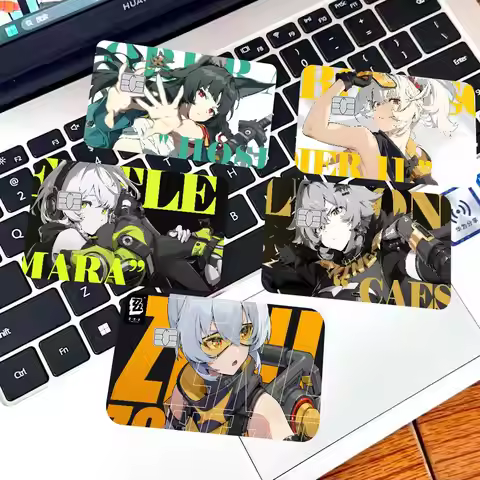ZZZ Gaming Hoshimi Miyabi Anime Matte Front Skin Film Sticker Cover For Small Chip Credit Card Debit