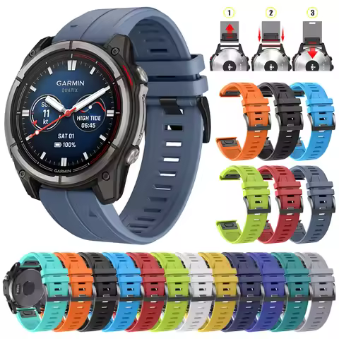 QuickFit 22 26mm Watch Band For Garmin Quatix 8 47mm 51mm AMOLED Quatix 7X 7 6 Tactix 8 7Pro Delta B