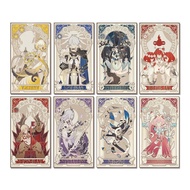 8Pcs/Set Line Art Anime Laser Card Tribios Castorice Mydei Cipher Anaxa Phainon Aglaea Hyacine Cospl