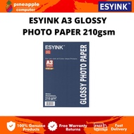 Esyink Glossy Photo Paper 210gsm (A3 X 20 sheets)