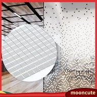 {MOONCUTE} Round Edges Wall Sticker Sticky Mini Disco Glass Tiles Mirror Decal DIY Party Decor