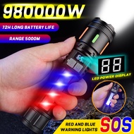 Super Bright Zoom LED Flashlight Rechargeable Waterproof Outdoor Heavy Duty Rechargeable Flashlight