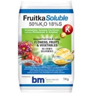 1 Kg Repacking  Fruitka Soluble Baja Subur Bunga dan Buah BM Behn Meyer Agricare 50%K2O 18%S / Baja SOP