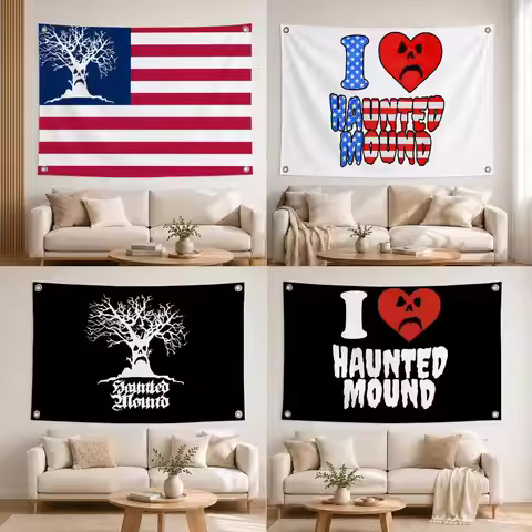 Sematary Haunted Mound Harold The Tree Flags Home Yard & Garden Decor Banner - Indoor Outdoor Wall H