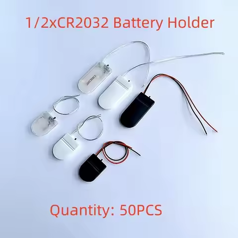 50PCS 1/2*CR2032 Button Battery Socket Holder Case High quality DIY 3V CR 2032 Coin Cell Battery Sto