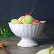 ** Ready Stock * Made in Japan Craftsman Handmade Mashiko-yaki Engraved Ice Cream Bowl KINARI Cut Ic