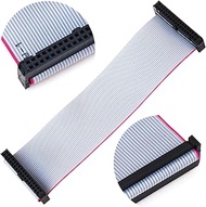 Keszoox 2.54mm IDC Flat Ribbon Cable with FC 6/8/10/14/16/20/26/30/34/40P Dual Row IDC IDE Connector