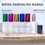 Hm 15ML Perfume Bottle with Colorful Thread Cap - Empty Refill Glass Perfume Bottle