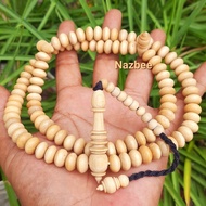 Tasbih 99 Ivory Yellow Wood Flat Model