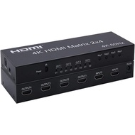 HDMI Matrix Switch 2x4 4k 60Hz HDMI Matrix 2In 4Out 4k 60Hz - 4K HDMI MATRIX 2X4
