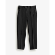 Quần tây nam màu đen form suông dài ngang mắt cá chân. Form Slim cropped - ROUTINE 10F24PFO002 | LAS
