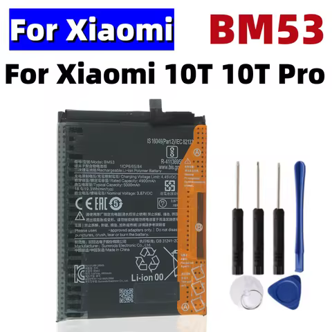 BM53 Battery For Xiaomi 10T 10T Pro Mi 10T 5000mAh BM53 Replacement Battery + Free Tool