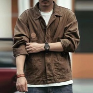 Denim Jacket Men Wear-Resistant Dirt-Resistant Work Site Work Top Clothes Autumn Winter Outdoor Jack