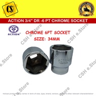 ACTION SOKET 6 mata ACTION 3/4 DR METRIC Impact Sockets - 6 points