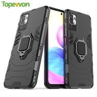 Topewon For Xiaomi Redmi Note 10 9 Pro Max 9s 10s Case Luxury Iron Man Hard Stand Casing