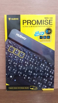 NUBWO คีย์บอร์ด บลูทูธ ไร้สาย สำหรับSmartphone Tablet ใช้ร่วมได้กับ IOS Android Windows   รุ่น PROMISE NKB-100 ULTRA SLIM