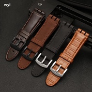Genuine Leather Watch Band For Swatch IRONY YOS440 449 448 401G Watch accessories Strap 23mm men Watchband Bracelet Wrist