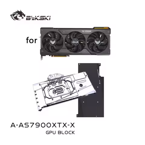Bykski Water Block Use for ASUS TUF Radeon RX 7900 XT / XTX GAMING OC GPU Card / Copper Cooler RGB R