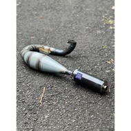 Vespa exhaust pipe left exhaust Vespa exhaust galvanized carbon competition 150-187cc