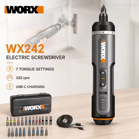 Worx 4V Electrical Screwdrivers Set WX242/WX240 Smart Cordless Power Screw Driver Mini Electric Dril