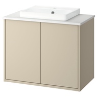 HAVBÄCK / ORRSJÖN Wash-stnd w doors/wash-basin 82x49x71 cm