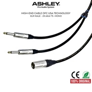ASHLEY ASHLEY | Ashley 1x XLR Male Audio Cable - 2x Akai TS Mono | Ashley Official Store - Ashley Pr