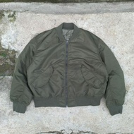 Uniqlo GU Boxy Bomber Army Jacket