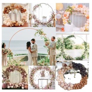 Round Backdrop Stand Metal Circle Balloon Arch Frame Kit Circle Arch Stand for Valentine's Day Weddi