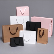 1 PCS Kraft Paper Package Paper Gift Box With Handle Hand Present Bag Paper Bag Hand bag
