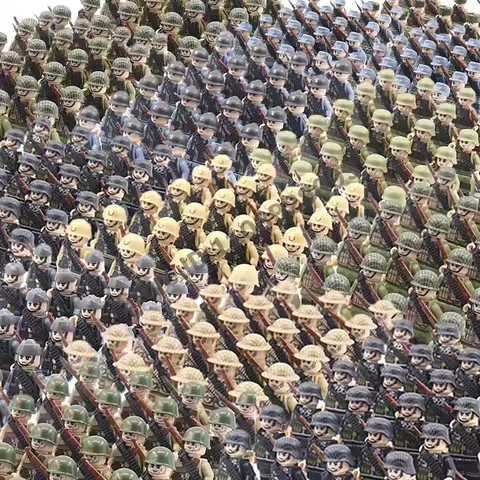 Children Toys Mini Military Figures Building Blocks WW2 UK French US Germany Soviet Army Soldiers Ma