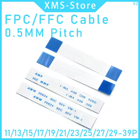 5PCS FPC FFC Ribbon Flexible Flat Cable11/13/15/17/19/21/23/25/27/29/31/33-55P Pitch 0.5MM 1.0MM A-T