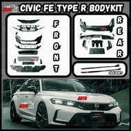 Honda Civic FE (2022-2024) Type-R / SI Front Grill Top Grill ABS Material Gloss Black Paint Grille T