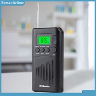 ✼ Romantic ✼  Handheld Mini Radio LED Display Portable Radio Receiver with Headphone Jack Speaker Pocket Radio AM FM Radio for Walking Camping